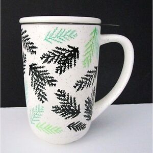 David’s Tea - Nordic Color Changing Mug - Fern/Cedar/Branches - w/Infuser & Lid